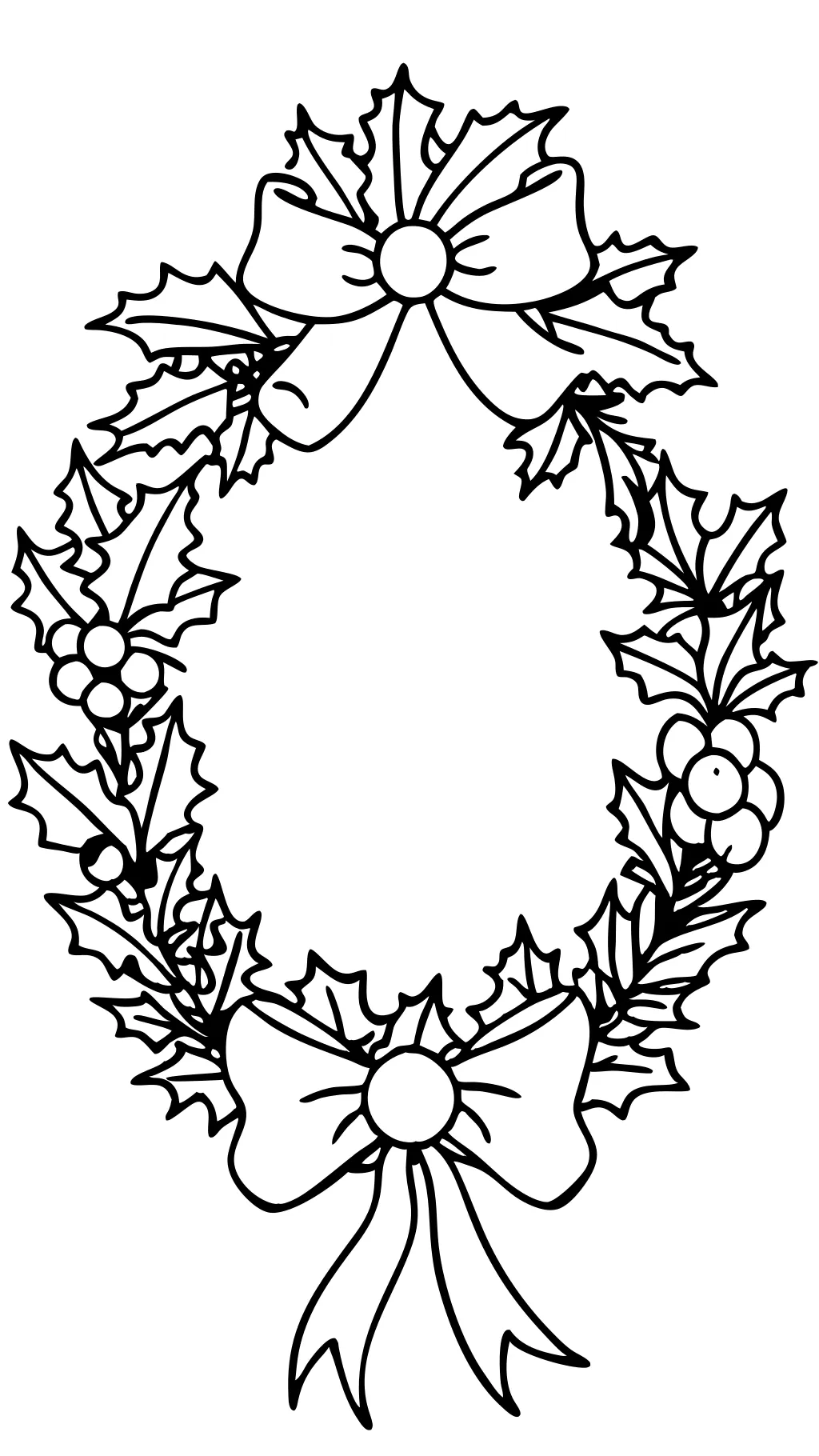 christmas wreath coloring page